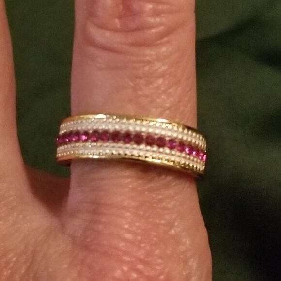 Christmas rings! Enamel rings, one sterling silver, NWOT - Picture 4 of 12